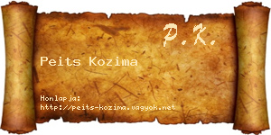 Peits Kozima névjegykártya